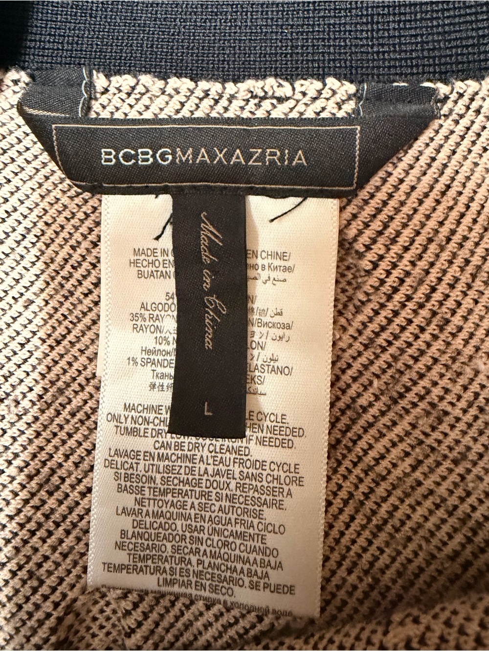 BCBG Maxazria Black Mini Skirt with Cream Polka Dot Preppy Skater Size Large - Picture 3 of 9